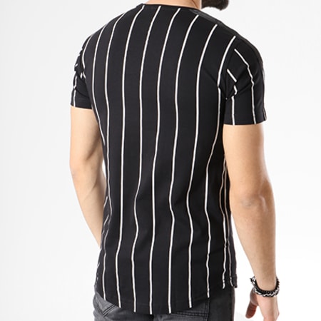 Gov Denim - Tee Shirt Oversize Avec Bandes 18003 Noir