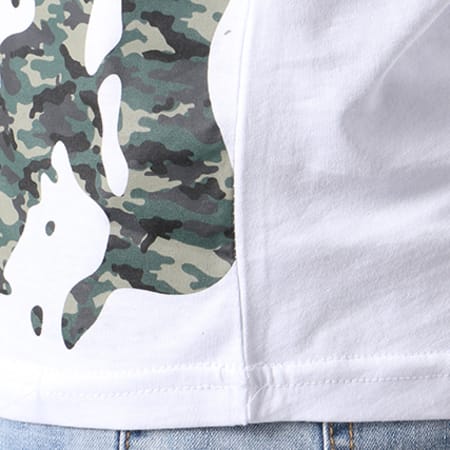 Ikao - Tee Shirt Oversize F172 Blanc Camouflage