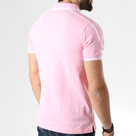 Unkut - Polo Manches Courtes Link Rose Blanc