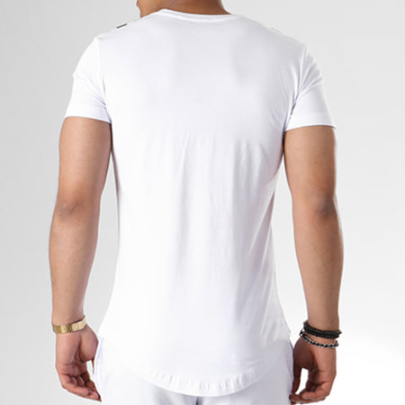 John H - Ensemble Tee Shirt Oversize Short Jogging 620 Blanc Noir