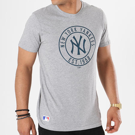 New Era - Tee Shirt Wheel New York Yankees 11569536 Gris Chiné