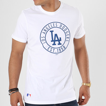 New Era - Tee Shirt Wheel Los Angeles Dodgers 11569537 Blanc Bleu Marine