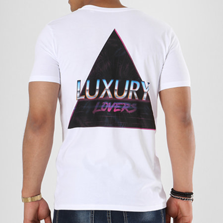 Luxury Lovers - Tee Shirt Retro Wave Blanc