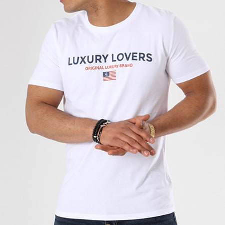 Luxury Lovers - Camiseta Marca Blanco