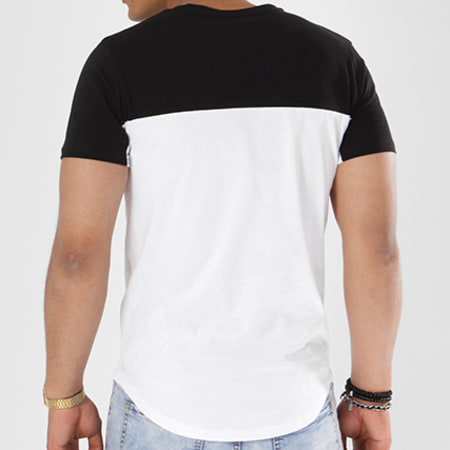 Luxury Lovers - T-shirt oversize a scatola bicolore bianco nero