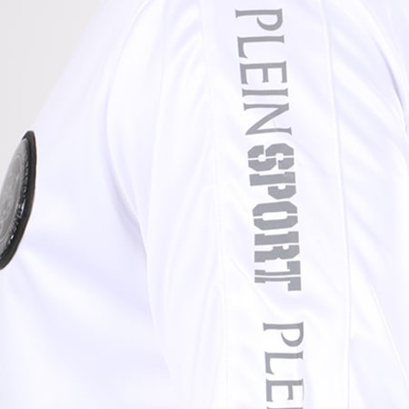 Philipp Plein Sport - Veste Zippée Bandes Brodées You Da One Blanc Gris Noir