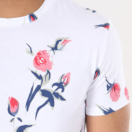 Aarhon - Tee Shirt 9001CL Blanc Floral