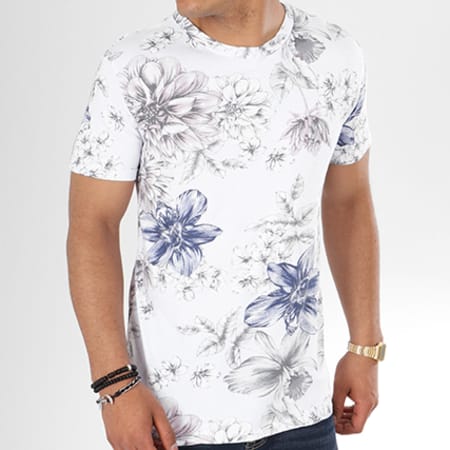Aarhon - Tee Shirt 9001AT Blanc Floral