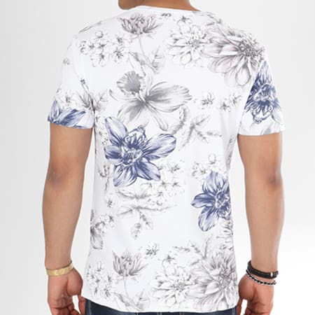 Aarhon - Tee Shirt 9001AT Blanc Floral