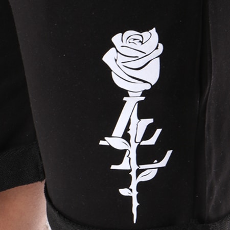 Luxury Lovers - Short Jogging Rose Typo Noir Blanc