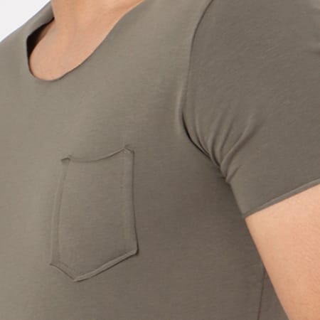Classic Series - Tee Shirt Poche Basic Vert Kaki
