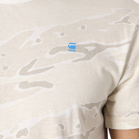 G-Star - Tee Shirt Tertil D10133-A268-9214 Ecru Camouflage