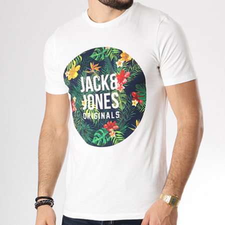 Jack And Jones - Tee Shirt Rain Blanc Floral