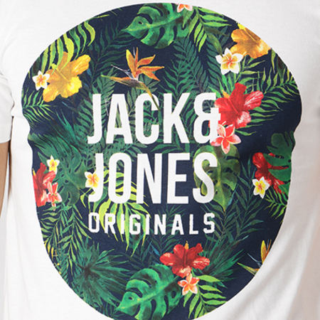 Jack And Jones - Tee Shirt Rain Blanc Floral