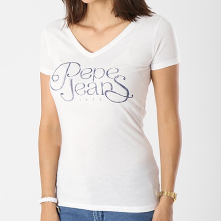 Pepe Jeans - Tee Shirt Femme Pepa Blanc