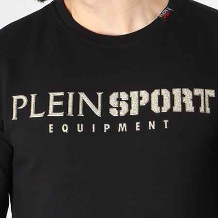 Philipp Plein Sport - Sweat Crewneck Find Me Noir Doré