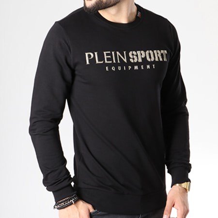 Philipp Plein Sport - Sweat Crewneck Find Me Noir Doré