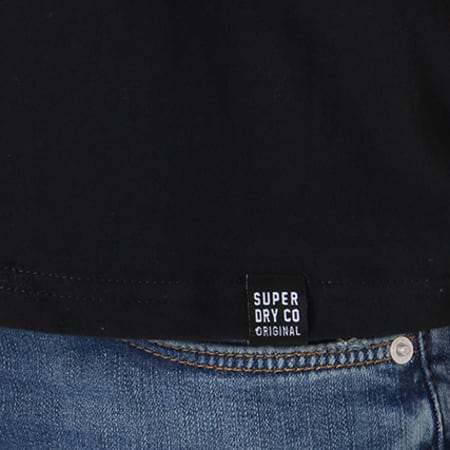 Superdry - Tee Shirt Femme Rhinestone Boxy Noir