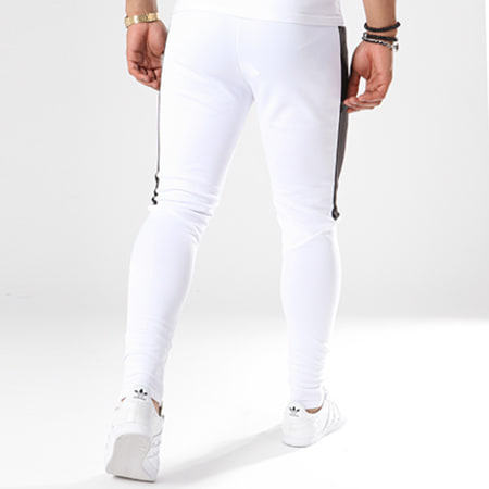 Aarhon - Pantalon Jogging 105 Avec Bande Blanc Noir
