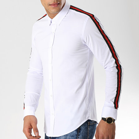 LBO - Camisa Manga Larga A Rayas Slim Fit 461 Blanco