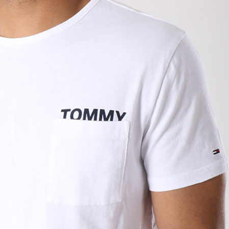 Tommy Hilfiger - Tee Shirt Poche Melange 4561 Blanc