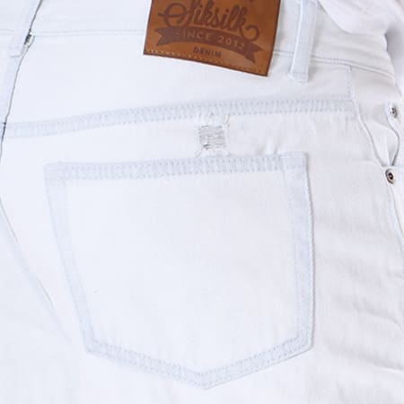 SikSilk - Short Jean Relaxed Blanc 