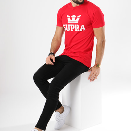 Supra - Tee Shirt Above 103437 Rouge Blanc