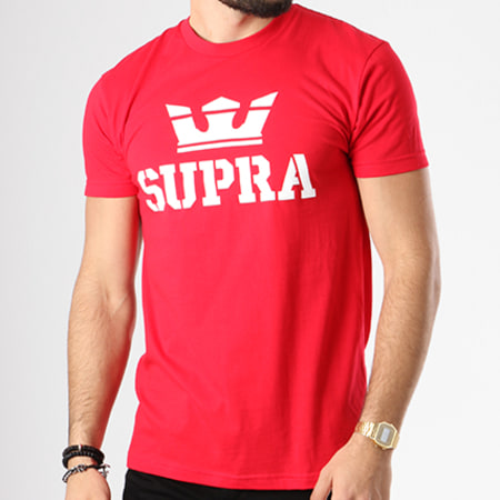 Supra - Tee Shirt Above 103437 Rouge Blanc