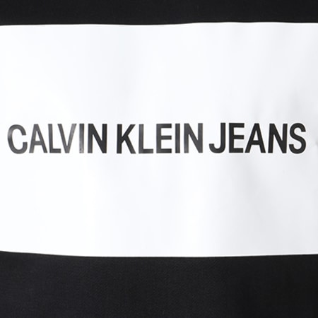 Calvin Klein - Sweat Crewneck Institutional Box Logo 7744 Noir Blanc