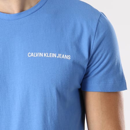 Calvin Klein - Tee Shirt Small Institutional Logo 7852 Bleu Clair