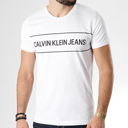 Calvin Klein - Tee Shirt Institutional Logo 7875 Blanc