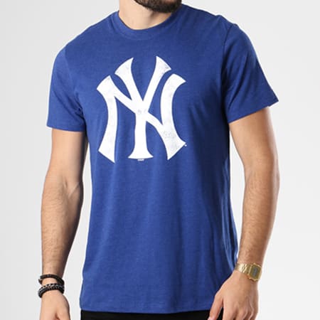 '47 Brand - Tee Shirt MLB New York Yankees 304871 Bleu Roi Chiné