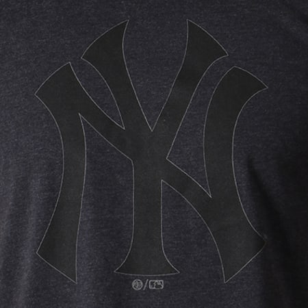 '47 Brand - Tee Shirt MLB New York Yankees 350215 Gris Anthracite Chiné Noir