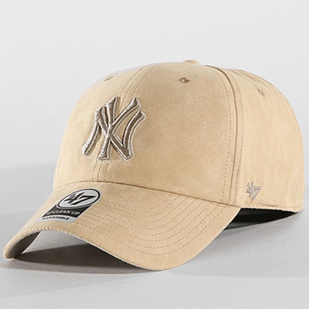 '47 Brand - Casquette Suédine New York Yankees Clean Up UItra Basic ULTBS17USS Beige