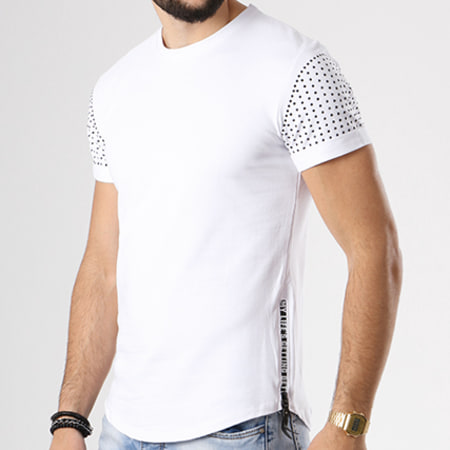Aarhon - Tee Shirt Oversize Zips 18-008 Blanc
