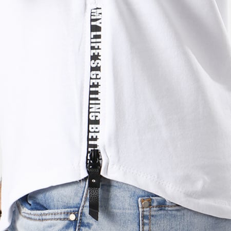 Aarhon - Tee Shirt Oversize Zips 18-008 Blanc