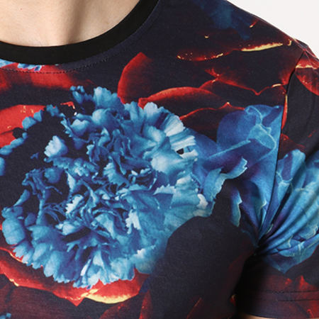 Berry Denim - Tee Shirt PR095 Bleu Marine Floral