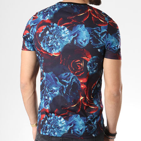 Berry Denim - Tee Shirt PR095 Bleu Marine Floral