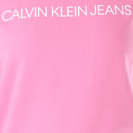 Calvin Klein - Sweat Crewneck Femme Institutional Logo 7827 Rose