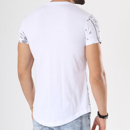 John H - Tee Shirt Oversize 608 Blanc Bandana