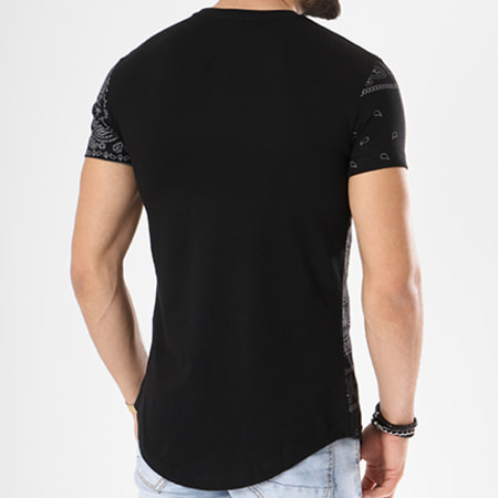 John H - Tee Shirt Oversize 608 Noir Bandana