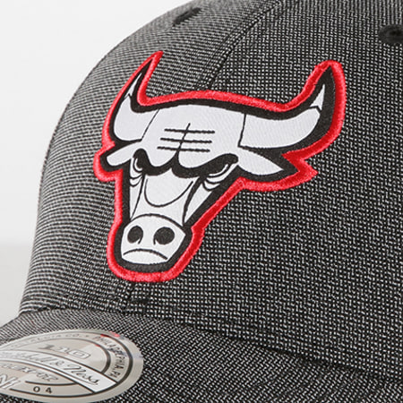 Mitchell and Ness - Casquette Chicago Bulls Stretch Melange INTL129 Gris Anthracite Chiné