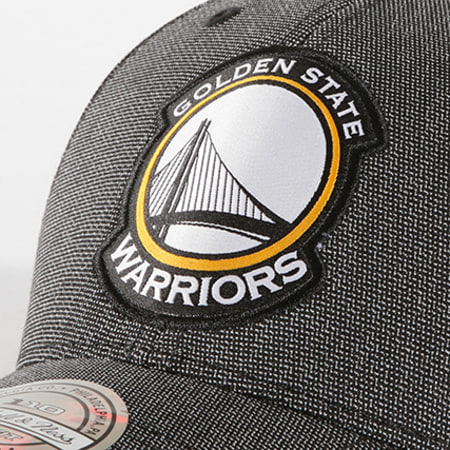Mitchell and Ness - Casquette Golden State Warriors Stretch Melange INTL129 Gris Anthracite Chiné