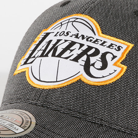 Mitchell and Ness - Casquette Los Angeles Lakers Stretch Melange INTL129 Gris Anthracite Chiné