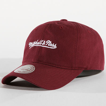 Mitchell and Ness - Casquette Own Brand EU836 Bordeaux Blanc