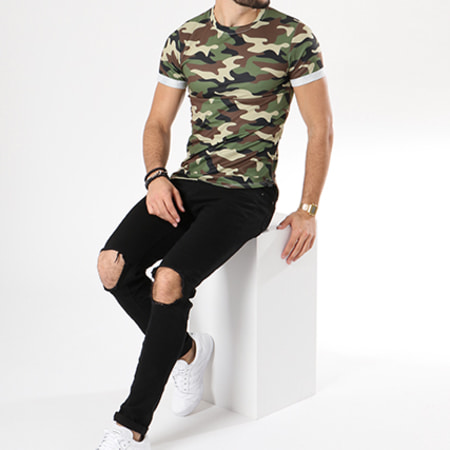 Uniplay - Tee Shirt Oversize T251 Camouflage Vert Kaki