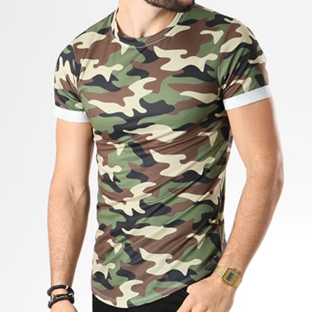 Uniplay - Tee Shirt Oversize T251 Camouflage Vert Kaki