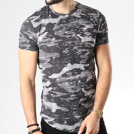 Classic Series - Tee Shirt Oversize 48 Gris Anthracite Camouflage