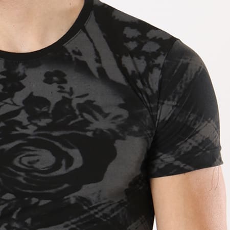 Classic Series - Tee Shirt Oversize 31 Noir Floral