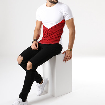 MTX - Tee Shirt Oversize T3321 Blanc Rouge